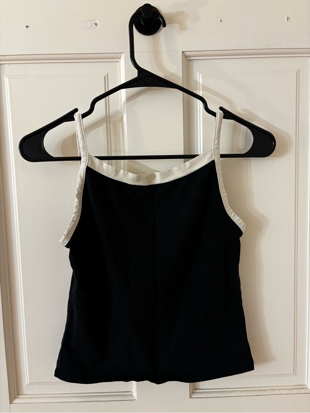 lululemon athletica Black Tank with Cream Trim - Women's Sleeveless Cami